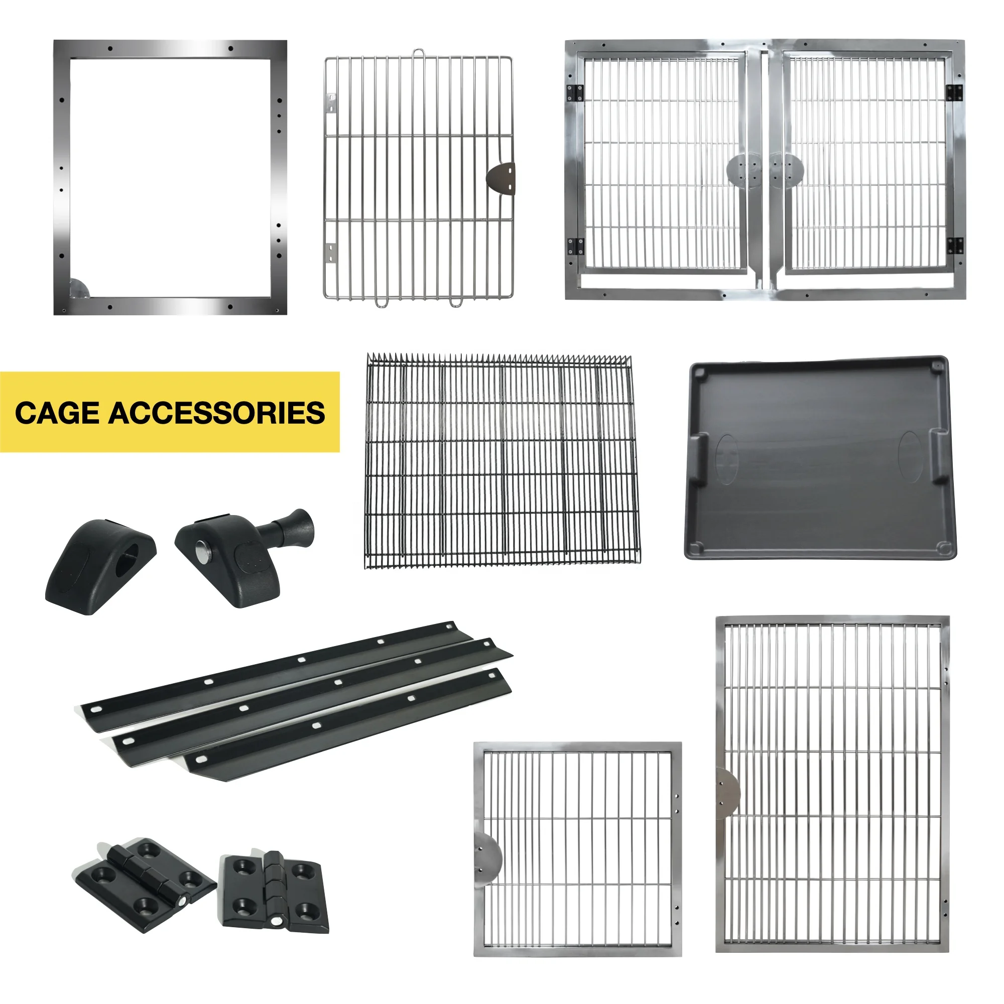Petsproofing Multifunction Full Stainless Steel Dog Cage Large
