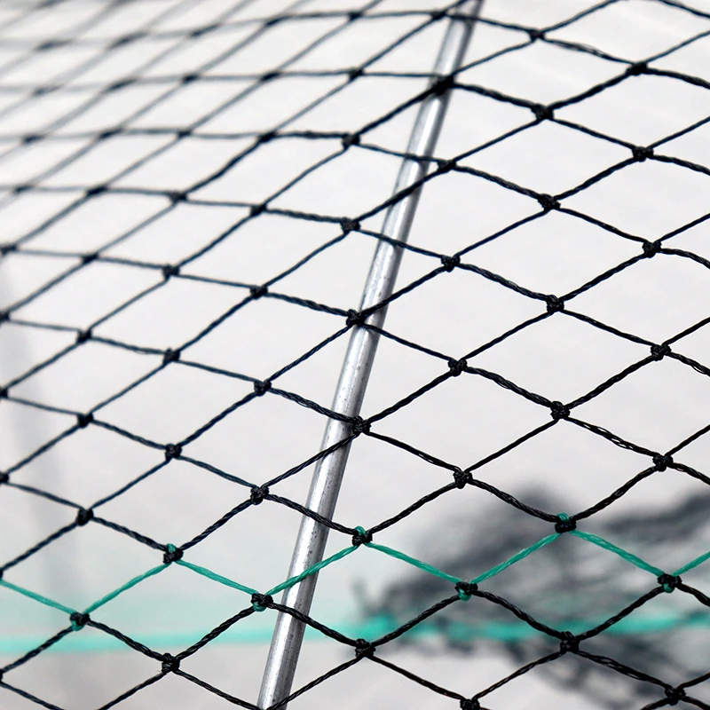 Folding Fishing Cage Galvanized Frame Shrimp Cage Hdpe Small Mesh Cast Net Crab Trap Aquaculture