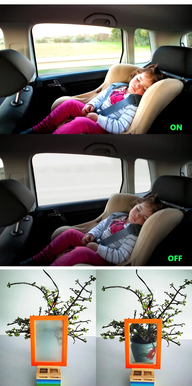 Smart PDLC Glass Film for Cars - Customized Dimming Window Tint, 12V ...