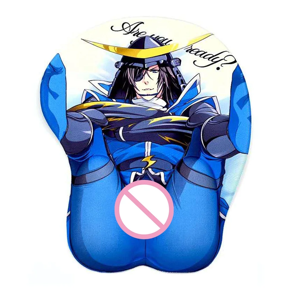 Promotional Gifts Computer Game Custom Logo Design Soft Oppai 3D Silicone Mouse Pad with Wrist Rest Giming Mousepad