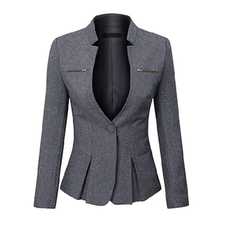 JBeiL New Product Polyester Cotton Turkey Blazer Plu Size For Woman Office Suit