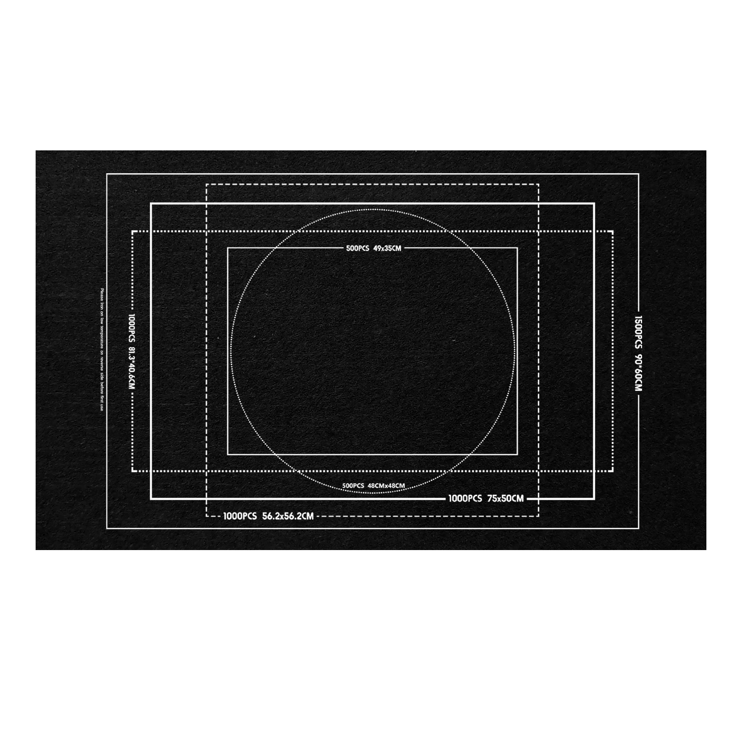 Large Puzzle Roll up Mat - Store and Transport Jigsaw Puzzles up to 1500 Pieces - 46" X 26" Felt Mat