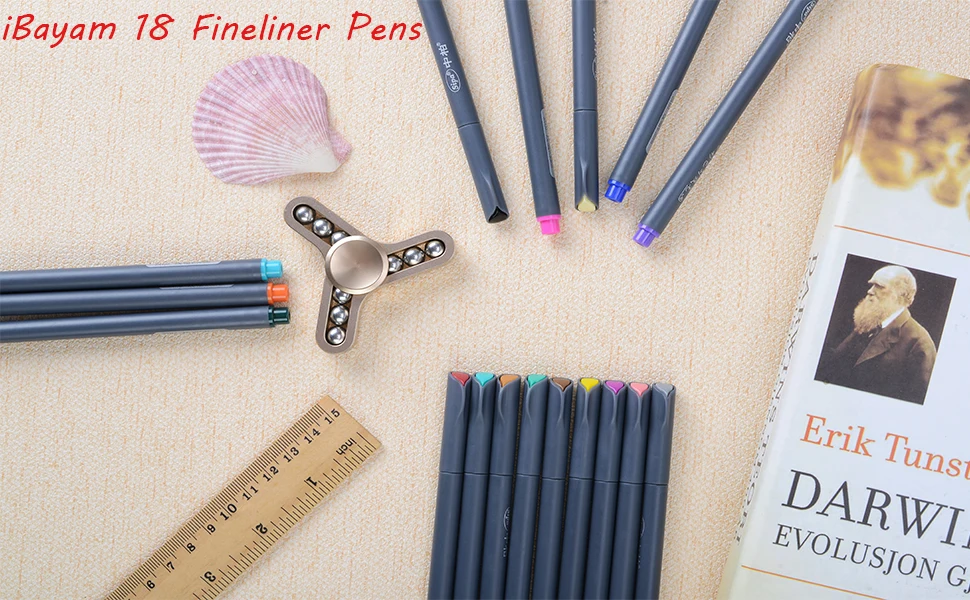 Pen testing iBayam fineliner pens 