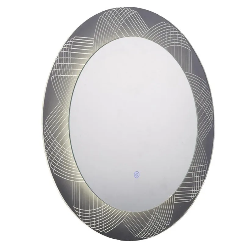 Modern bathroom Intelligent defogging round mirror wall mounted LED smart mirror customizable wholesale Intelligent mirror factory