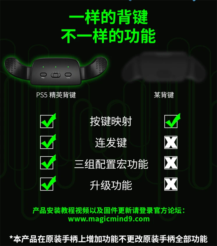 New Back Button Attachment Controller Paddles For For Ps5 Game
