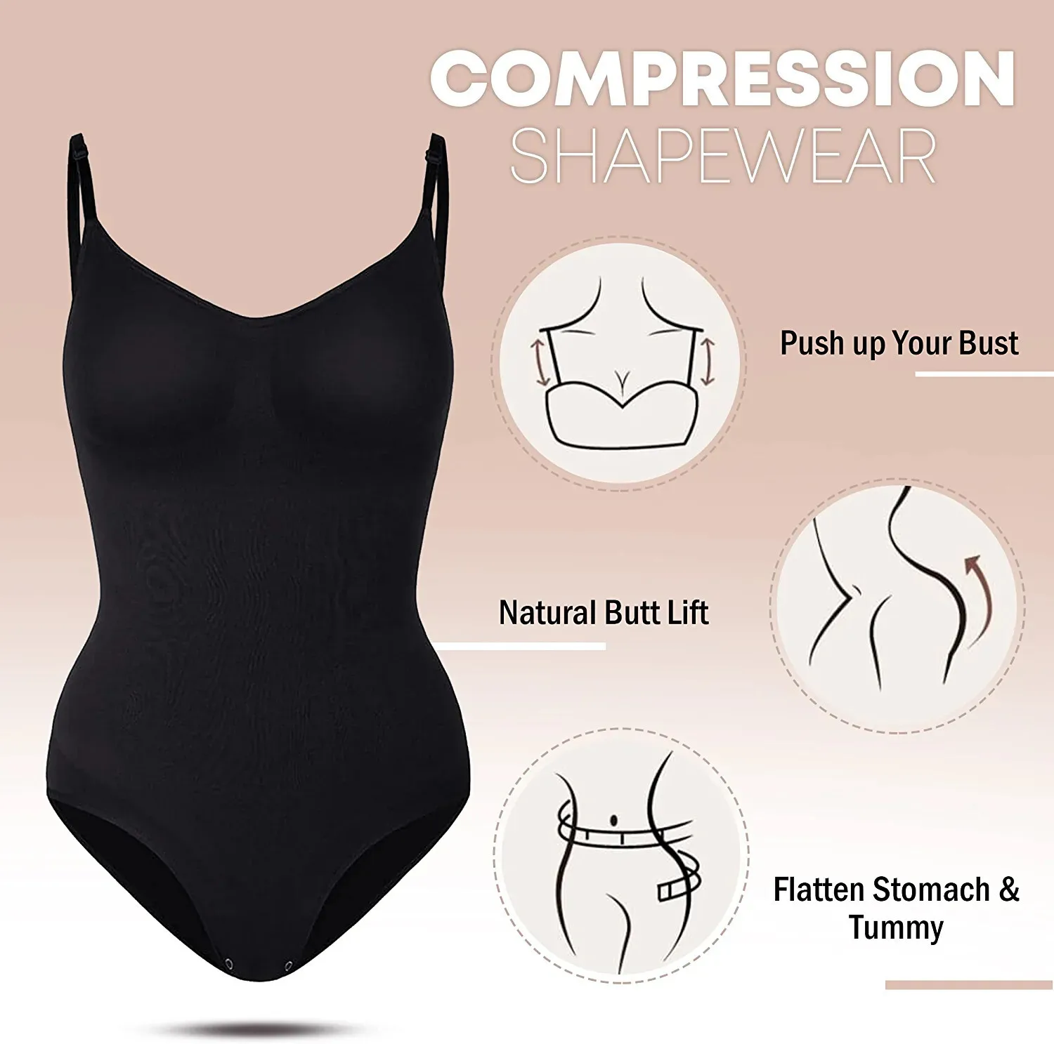 Custom Plus Size Fajas Tummy Control Shaper High Elastic Women One ...