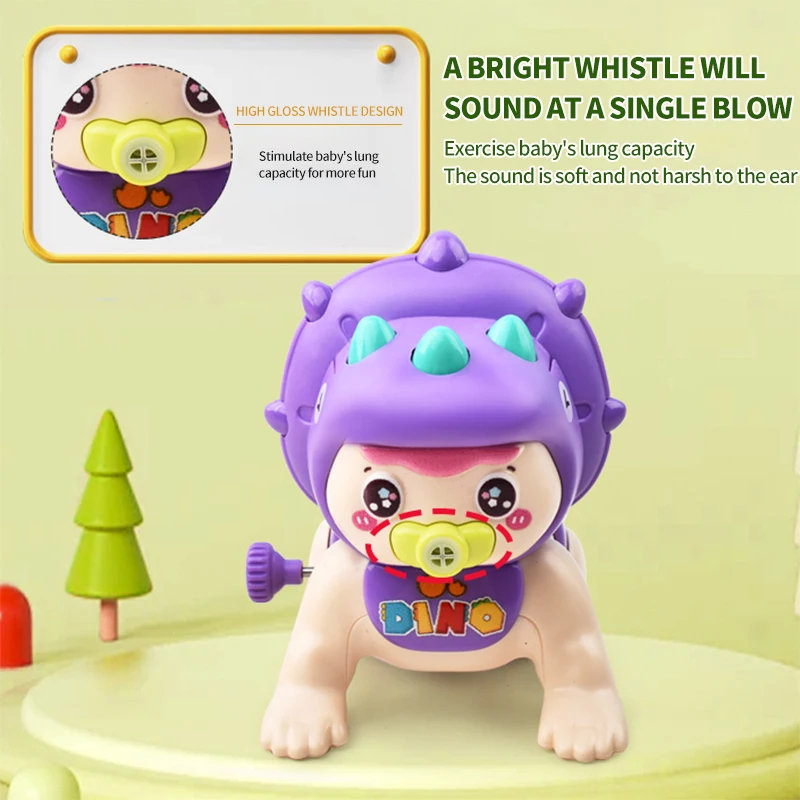 Cute Cartoon Design Classic Educational Learn to Climb Toys Baby Crawling Baby Doll Wind up Toys
