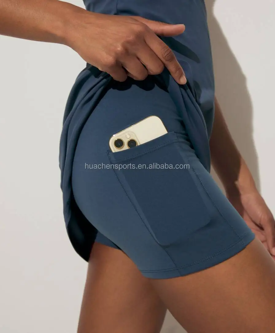 Custom Netball Solid Color Tennis Skirt 