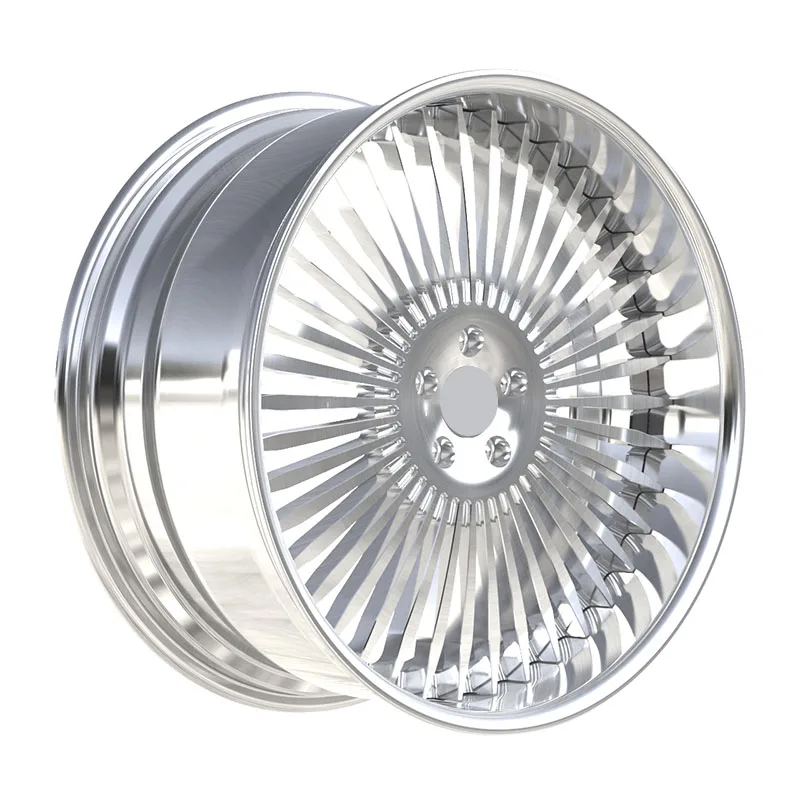 2 Piece Mate Silver Face Aluminum Polish Alloy Forged Wheels 16 17 18 19 20 21 22 23 24 Inch 5x112 5x114.3 5x120 Rim Hub manufacture