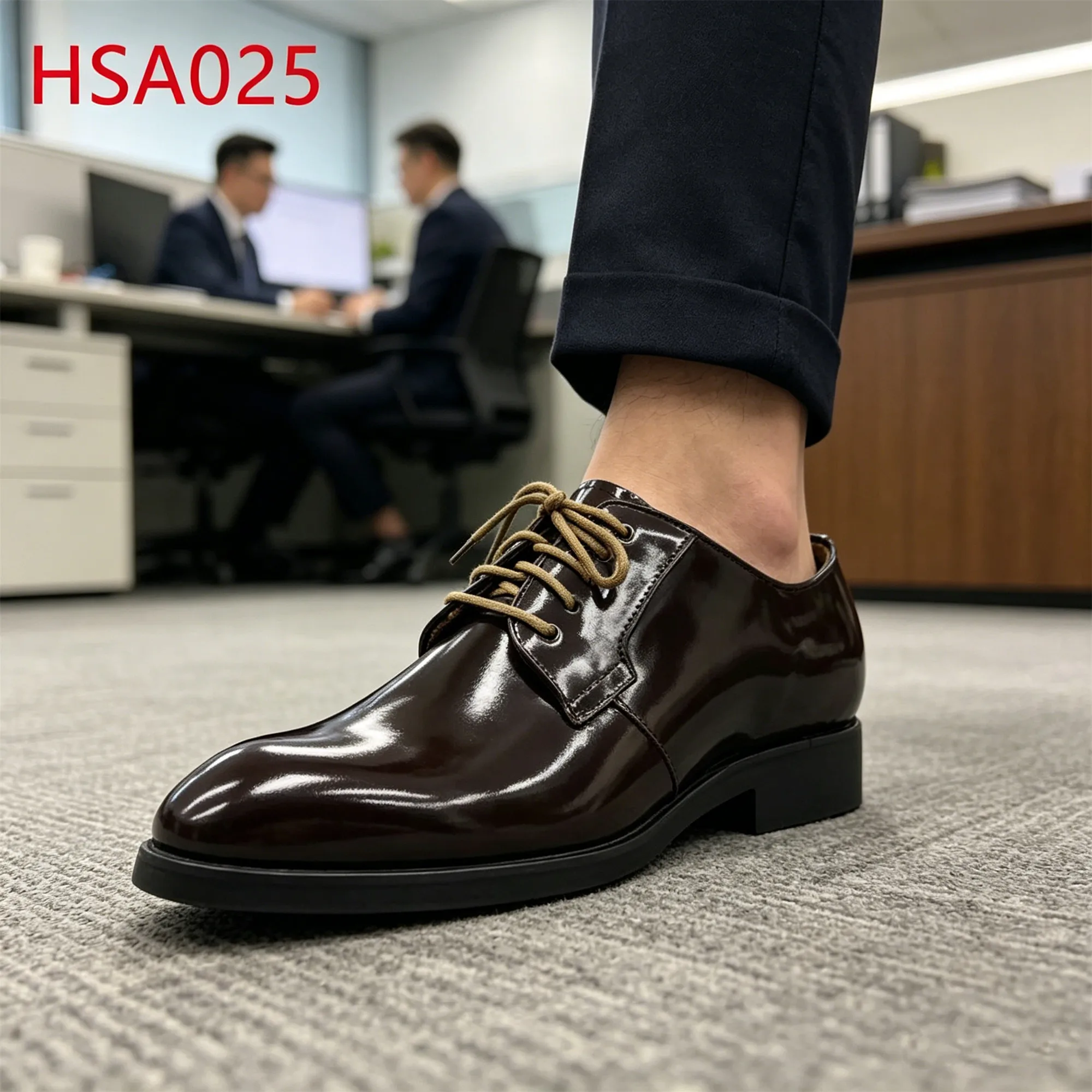 ZYF,business Manners Durable Rubber Outsole Men Dress Shoes Important Occasion Black/brown Administrative Office Shoes HSA025