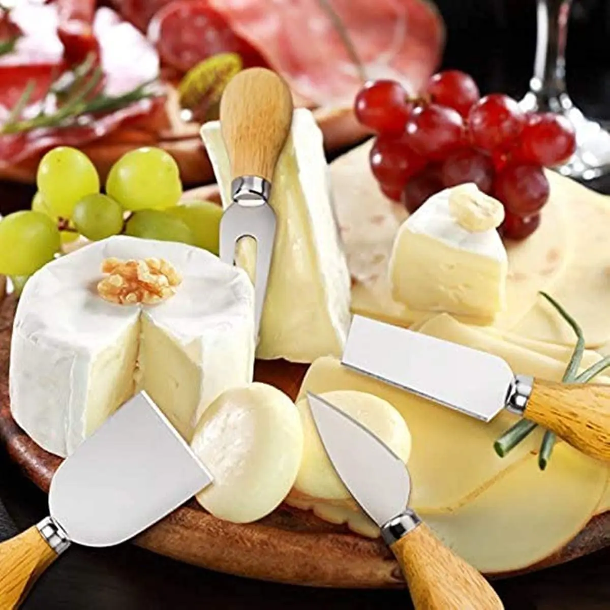 Hudson Essentials Stainless Steel Cheese Knife Set – 6 Knives