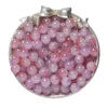 Two-tone glass imitation jade beads - purplish-red