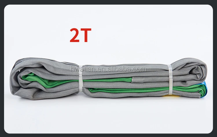 Endless Type Soft Round Belt Basket Eye Webbing Lifting Sling Strap Belt for Lifting Equipment Use