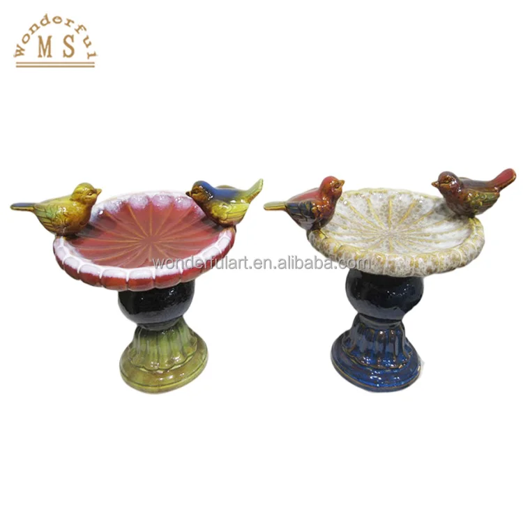 Stoneware humming cartoon botany lotus leaves ceramic porcelain for humming bird mushroom bowl cage houses nest feeder
