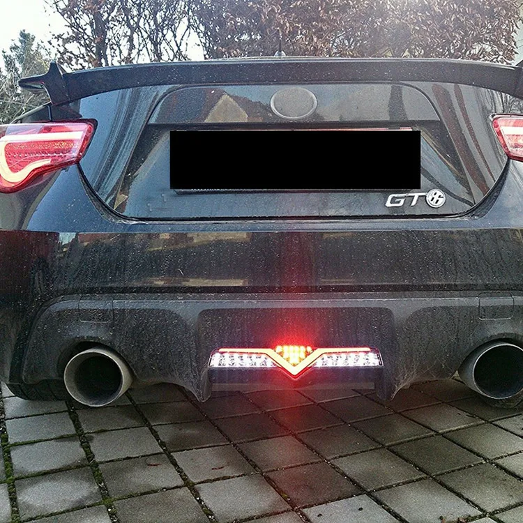LED Bumper Reverse Brake Fog Light Smoked For 12-19 Scion FRS Subaru BRZ GT86 