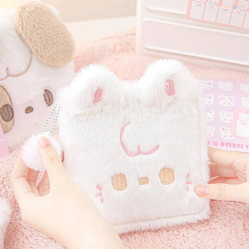 Kawaii Plush Planner Notebook Cute Loose Leaf Notebook Color Page Diary ...