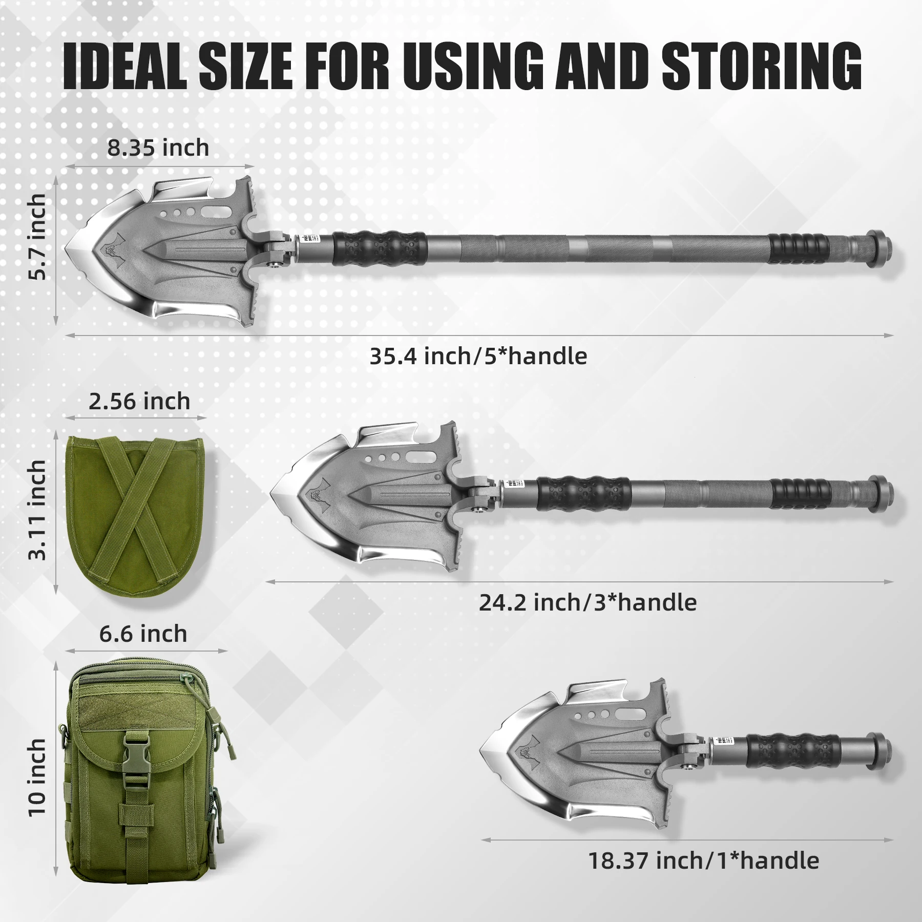 Pelle Tactique Multitool 18-en-1 – Pliable & Portable – Survie Camping – ZS-2