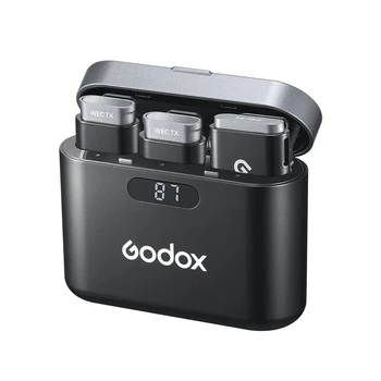 Godox WEC KIT1 KIT2 2.4G Mini Wireless Lapel Microphone with Charging Case for Smartphone Camera Podcast Interview YouTube detail image