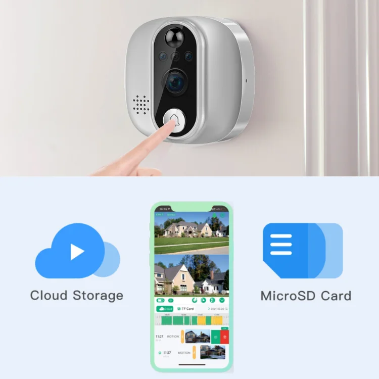 Digital Viewer Phone Intercom for Home Security Deaf Doorbell Light  Door Camera