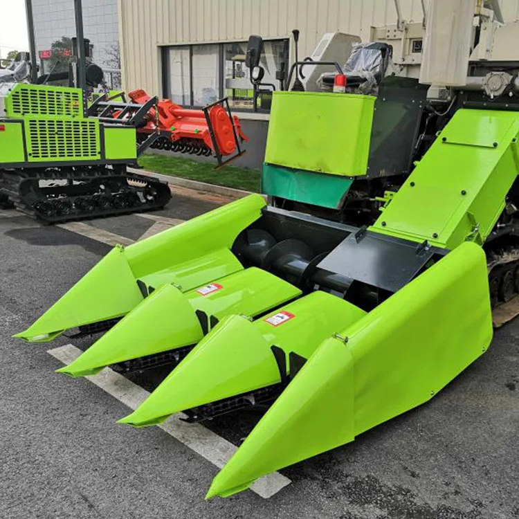 Self Propelled 2 Line Walk Behind  Tractor Maize Combine Harvester For Corn And Rice For Tractor Farm