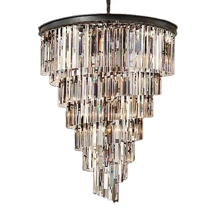 helix crystal chandelier