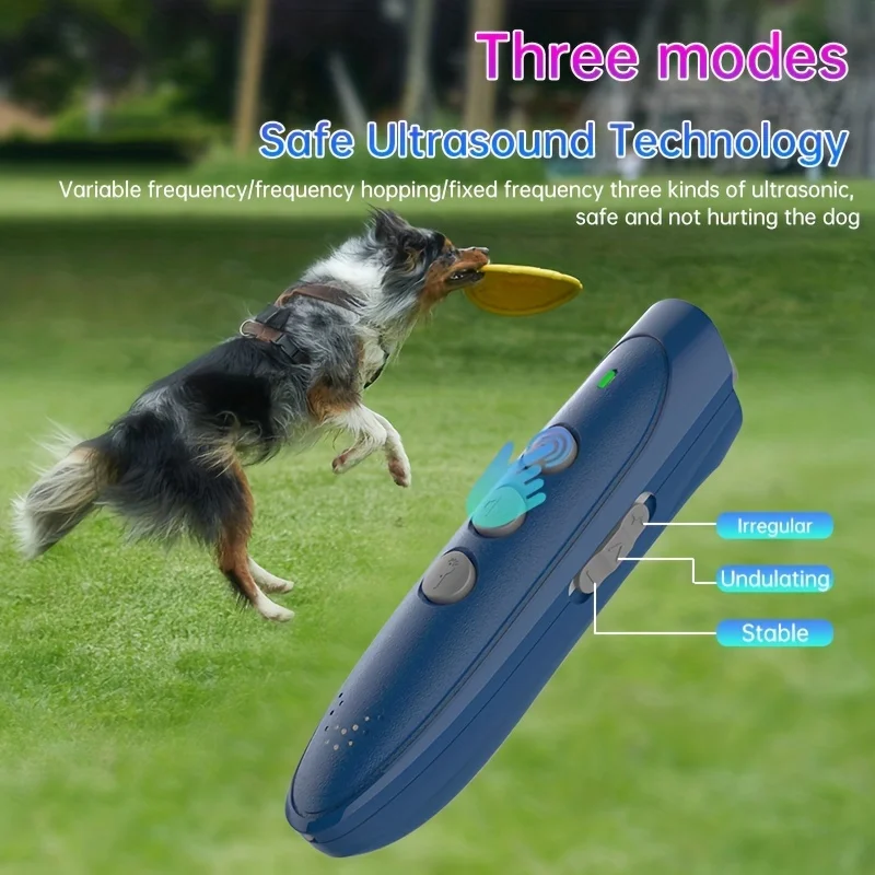 Smart Home Product Electronic LED Ultrasonic Dog Repeller Anti-Barking Control Device with Battery Operation Dog Training Tool