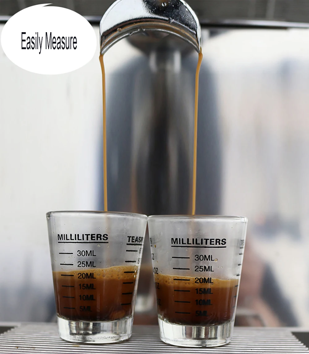 BCnmviku 1 Pack Espresso Shot Glasses Measuring Cup Liquid Heavy