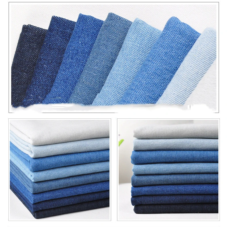 High Quality Solid Color Soft Recycled Denim Fabric for Clothing