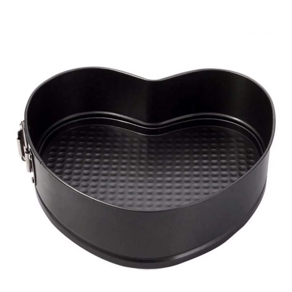 Fox Run 3 x 3 3/4 x 1 Non-Stick Carbon Steel Mini Heart Shaped Cake Pan