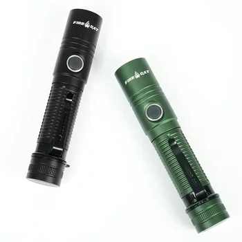 Firecat Tactical FC100 Flashlight 1800Lumens USB Charging 5 Files Brightness LED Torch