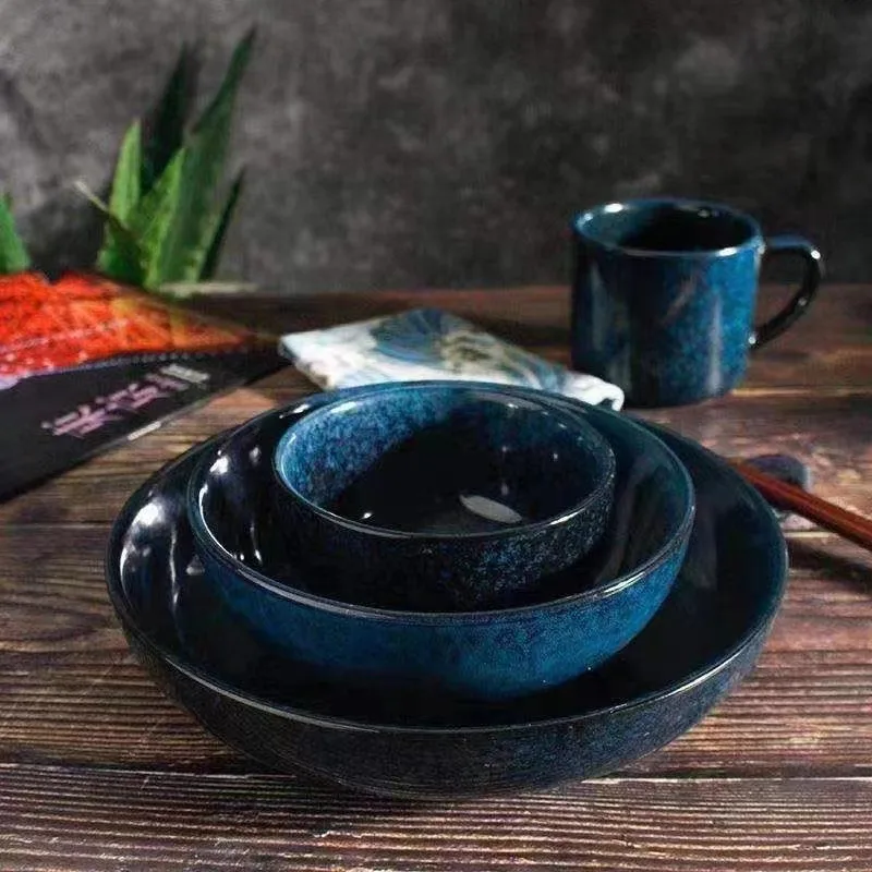 Factory Direct Cheap Price Vintage Ceramic Dinnerware Bowls and Plates Set Plate Dinnerware for Restaurant Wedding B2C Shop