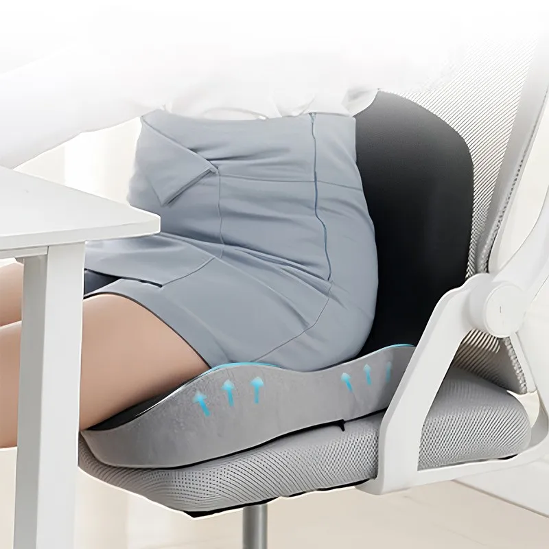 Customizable Orthopedic Office Chair Support Butt Cushion Lumbar Support Pillow Set Memory Foam Coccyx Pain Car Seat Cushion