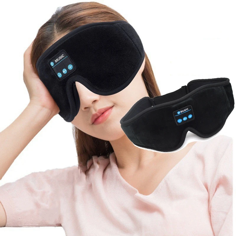 Sleep 3d Eye Mask V5.0 Headphones Adjustable Speaker Handfree Sleeping