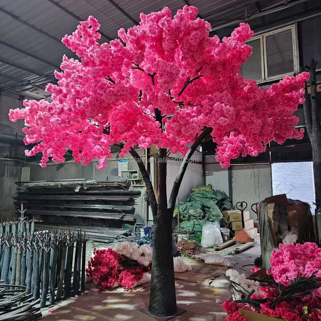 Red pink 10ft Tall Cherry Blossom Tree Sakura Tree 3-6m for Decoration Fake  Flower Artificial Trees