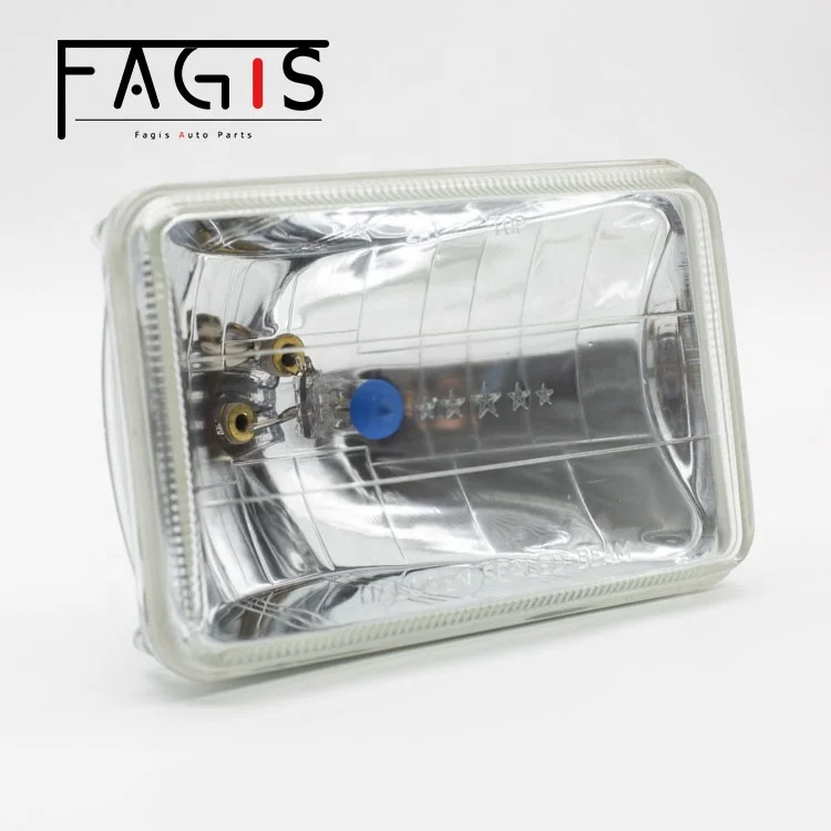 5 Inch Square Sealed Beam with Halogen Bulb H6001 H4652   Warm White Auto Headlamp