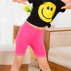 Summer New Super Soft Girls Pants Anti Light Modal Breathable Safety Panties Stretchy Lace Student Girls Legging Shorts