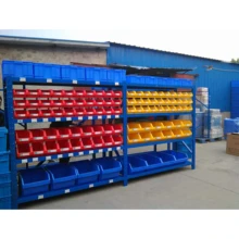 Metal Medium Storage Rack Bearing 100-500kg Erect Detachable Screw Connection Shelf for Business Store Warehouse Fixture