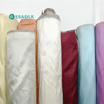 Wholesale Customer Yarn Dyed Two Tone 100% Silk Dupion Silk Shantung Silk Dupioni Fabric