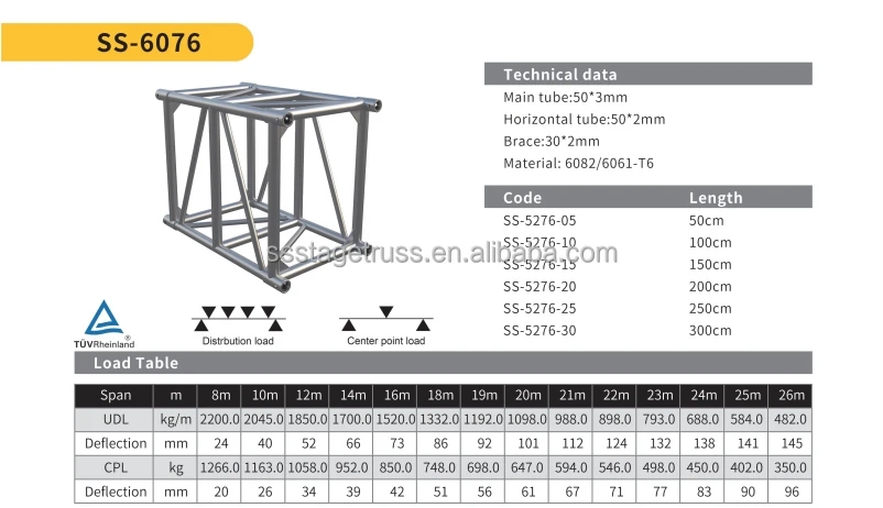 5276 Heavy Duty Truss Aluminum Alloy Spigot Truss for Stage Lighting Event  Concert and Speaker Lift System supplier