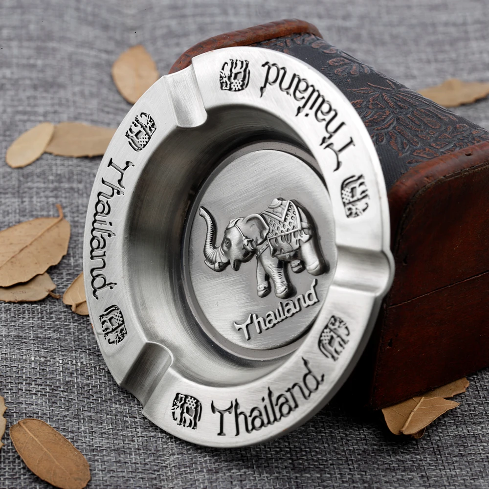 Custom Logo Creative Portable Luxury Vintage Souvenir Ash Tray Set