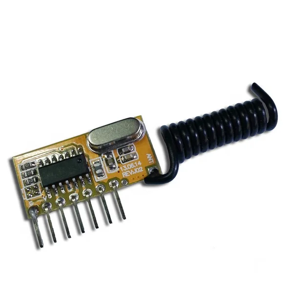 433Mhz Wireless Receiver Learning Code 1527 Decoding Module 4 CH Output Learning Button