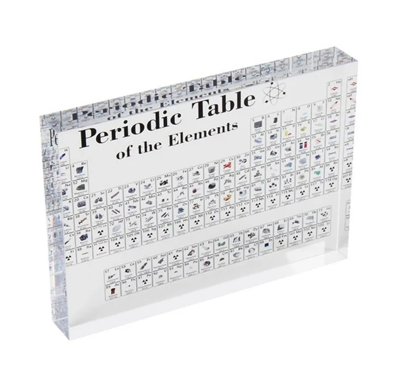 Acrylic Chemistry Periodic Table Display Printed Elements Student Teacher Gift 