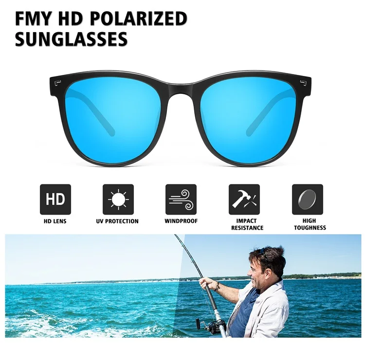 たつぽよサングラス H.B コンセプト クリップオン 偏光サングラス スクエア2型