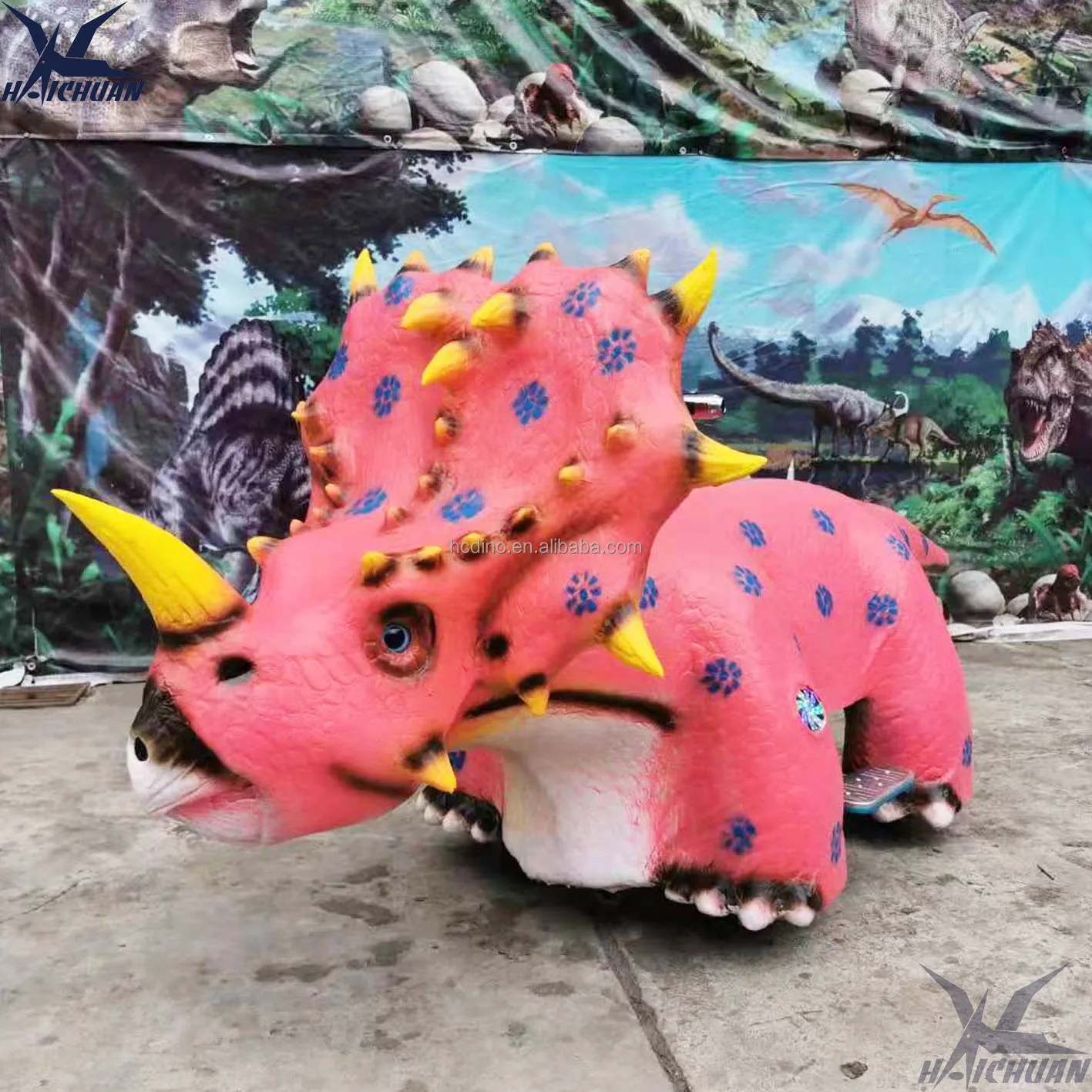 Popular Kids Game Mechanical Electric Animal Dinosaur to Rides for Children