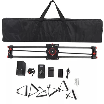 YELANGU L80RC Camera Slider Motorized Remote Control Carbon Fiber Track Powerful Motor 80CM Sliding Rail for DSLR SLR Video detail image