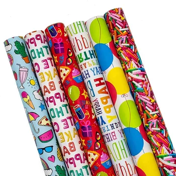 Custom beautiful Roll christmas gift Wholesale christmas wrapping paper for Wedding, Birthday, Holiday, Baby Shower Wrap