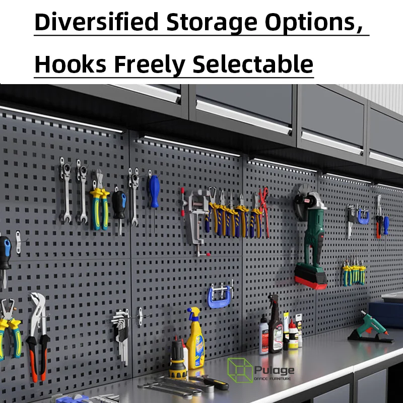 Multi-Functional Steel Tool Workbench with Cabinet for Garage and DIY Use