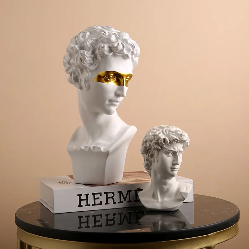 1PC Mini Figurine Celebrities Home Decor Drawing Practice Plaster Statue Famous Sculpture Gypsum Bust Portraits Greek Mythology