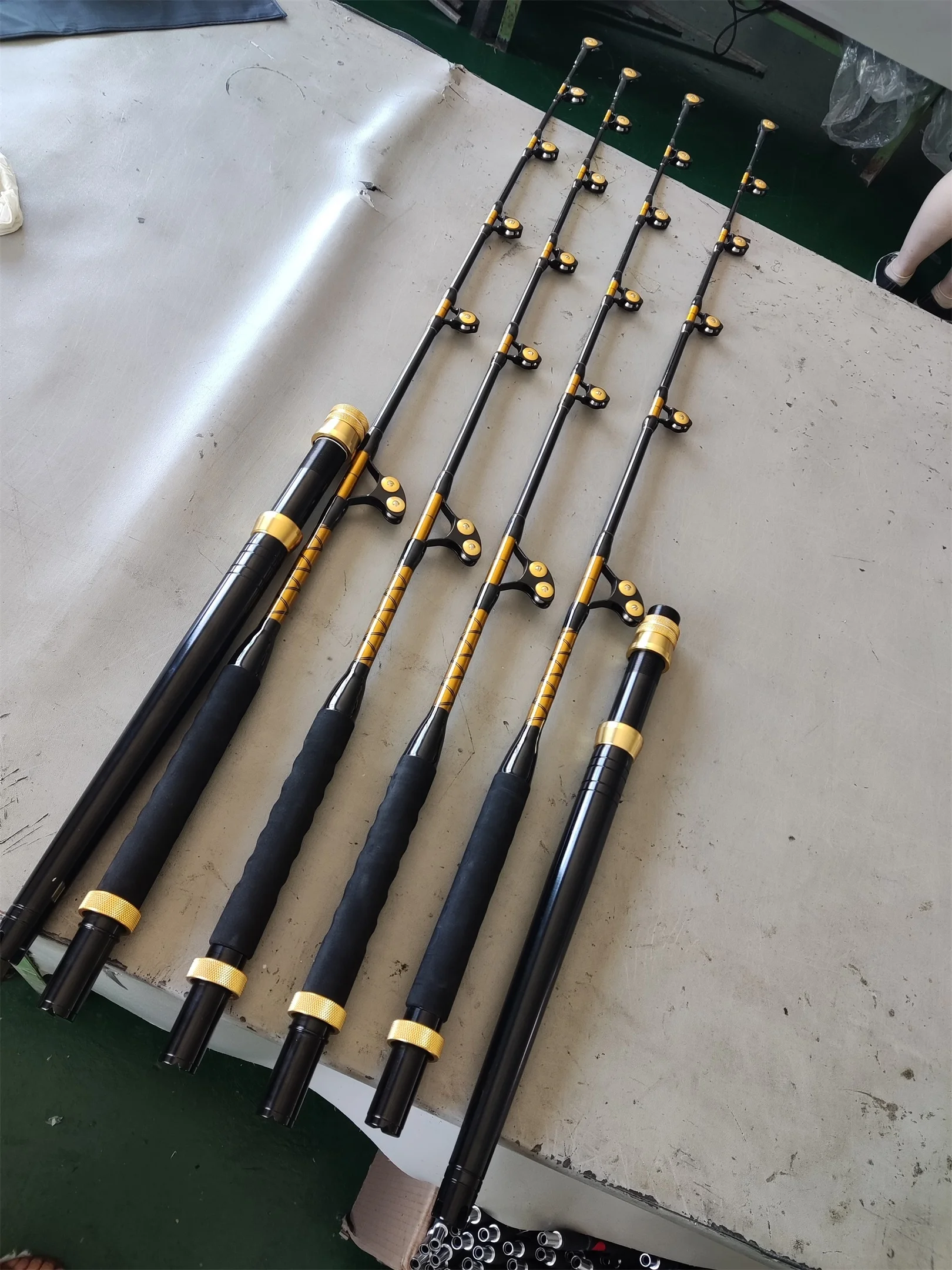 OEM Colors Trolling Fishing Rod Handle Gold and Black Aluminum Handle  Factory Stock Fishing Tools & Accessories