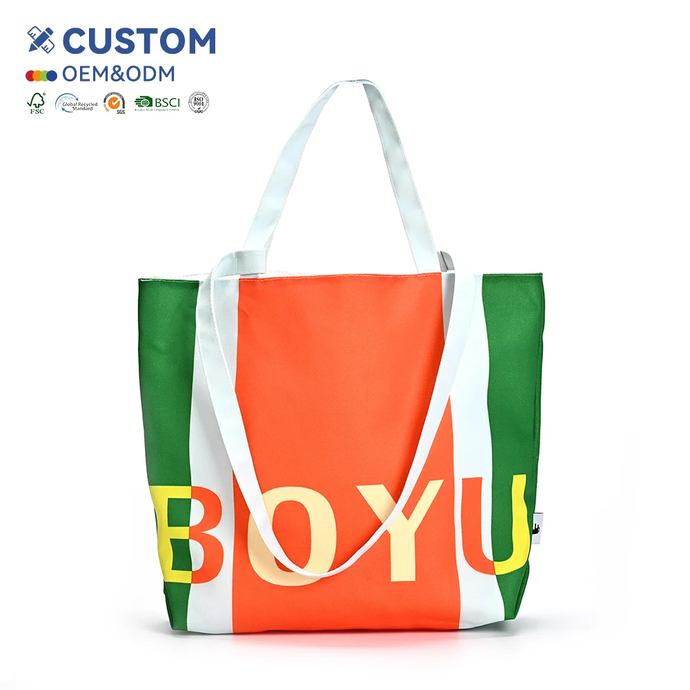 Eco-Friendly Reusable Cotton Material Jute Tote Bag with Linen Cotton Handle Custom Logo Printed Eco-Bags for Shopping